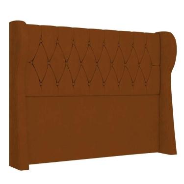 Imagem de Cabeceira Casal Cama Box 140cm Malva Z04 Veludo Terracota - Mpozenato