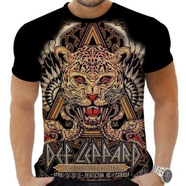 Imagem de Camiseta Camisa Personalizada Rock Def Lepard Hard Rock 3 - Obsidiana 