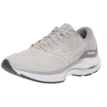 Imagem de Mizuno Tênis de corrida feminino Wave Rider 26, SSW - Ostra/Branco, 7.5 Wide