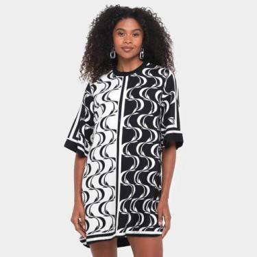 Imagem de Vestido Farm T-Shirt Peixe Copa, Preto, P