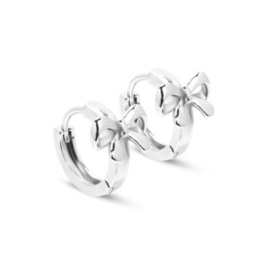 Imagem de Brincos de argola de laço, brincos de laço minimalistas elegantes brincos de laço pequenos brincos de argola de pressão moda joias presente para mulheres meninas, Medium, Cobre, Sem Pedra Preciosa