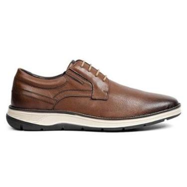 Imagem de Sapato Masculino Casual Fluence Couro Marrom Havana Ferracini 5540-559J-Masculino