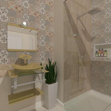 Imagem de Combo 2 x 1 Gabinete de Vidro 45cm para Banheiro Cuba Quadrada - Escóc