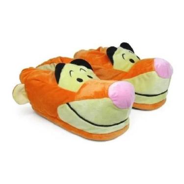 Imagem de Pantufa Tigrão Ursinho Pooh - Laranja - Tamanho M - Zona Criativa