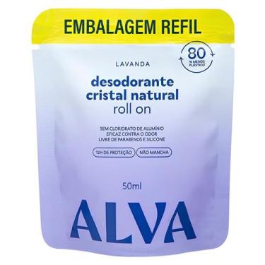 Imagem de Refil Desodorante Cristal Natural Roll-on Lavanda 50ml Alva