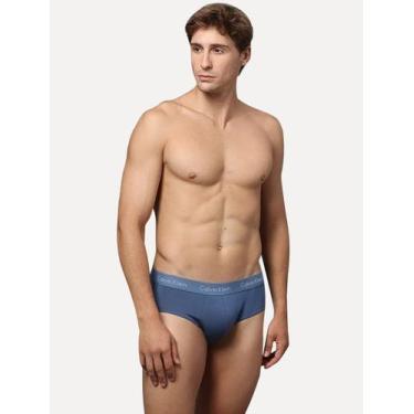 Imagem de Cueca Calvin Klein Underwear Trunk Modal Logo Azul Médio 1UN Tamanho:S