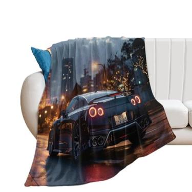 Imagem de HouLaiZhe Cobertor super macio de flanela R35 esportes noite torre de Tóquio cobertores refrescantes leves para sofá-cama cadeira sofá carro viagem ao ar livre leve quente 127 x 152 cm