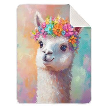 Imagem de xigua Lindo cobertor de algodão branco alpaca para bebês, cobertor leve e macio para recepção e cobertor para berço, carrinho de bebê, cobertores de berçário, 76 x 101 cm