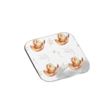 Imagem de Porta Copos Com Ilustração Personalizada Chapéu de Cowboy Ocidental - Tamanho 10.5x10.5 cm