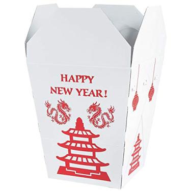 Imagem de Fun Express Caixa de comida chinesa 3D 2024 Stand Up - 90 cm de altura - Inclui 20 balões - Suporte para foto para o Ano Novo Chinês