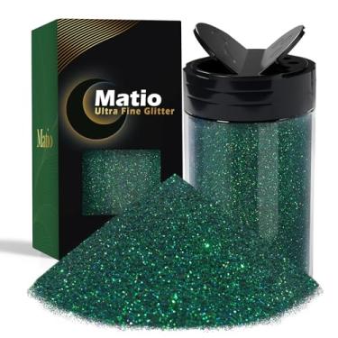 Imagem de Matio Glitter em pó ultrafino iridescente, 220 g verde esmeralda, purpurina artesanal de resina, flocos metálicos de lantejoulas de 1/325.1 cm para copo de resina epóxi, arte de unhas, geleca, rosto