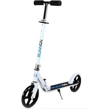 Imagem de Patinete Infantil Juvenil com Suporte de Parada Branco até 90kg para Menino e Menina Dobrável Resistente