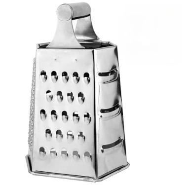 Imagem de Ralador Manual Inox 6 Faces Multiuso 22cm para Legumes Queijos e Frutas – Ralador Cozinha Profissional