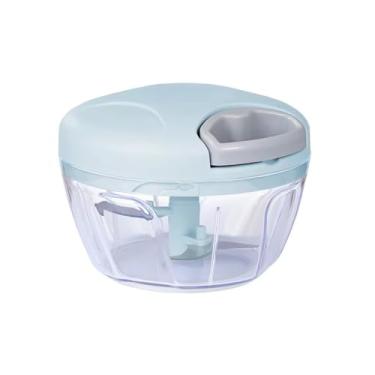 Imagem de Mini Processador de Alimentos Manual 500ml com 3 Lâminas – Tritura Alho, Cebola, Temperos e Legumes (Verde)