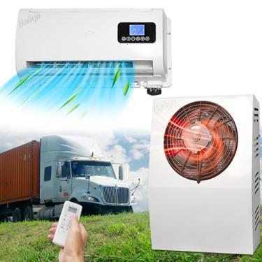 Imagem de Ar condicionado de caminhão A/C de 9.200 BTU 12 V, 12 volts CC para unidade de CA elétrica dividida, inversor de unidade CA silencioso, resfriamento econômico para escavadeira carregadora de guindaste