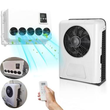 Imagem de Ar condicionado de 12 V 13000 BTU, ar condicionado CC de 12 volts para estacionamento de semi caminhões, mini unidade AC dividida, inversor A/C silencioso, econômico para caminhão dorminhoco, reboque