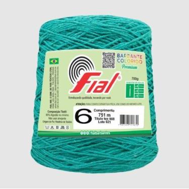 Imagem de Kit 6 Barbantes Fial Nº6 700 Gramas, 49 Verde Jade