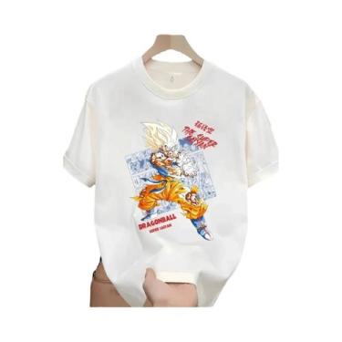 Imagem de Camiseta De Manga Curta Estampada Dragon Ball Goku Vegeta Buu Frieza P