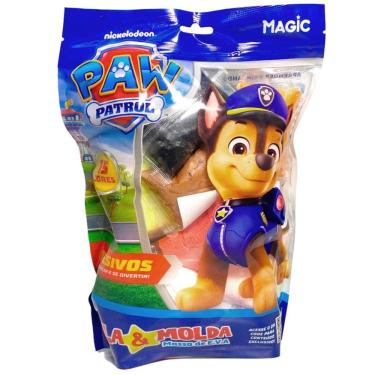 Imagem de Massa de Modelar EVA Pula e Molda 150g com Adesivos - Chase e a Patrulha Canina