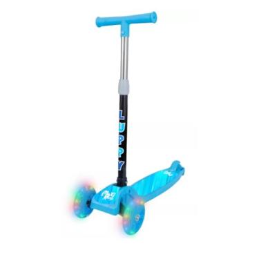 Imagem de Patinete Infantil Dobrável 3 Rodas Led Luppy Maxi Toys (Azul)