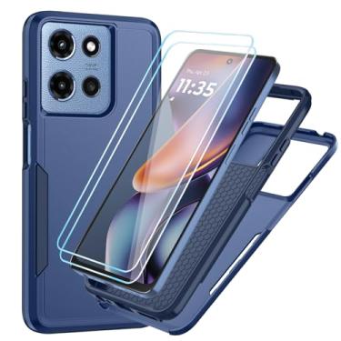 Imagem de Suncasetor Capa para Motorola Moto-G-2025/Moto-G-2026/Moto-G-Play-2026 com protetor de tela HD, proteção resistente contra quedas, capa de celular para Moto G 5G 2025/Moto G 5G 2026 (azul/marinho)