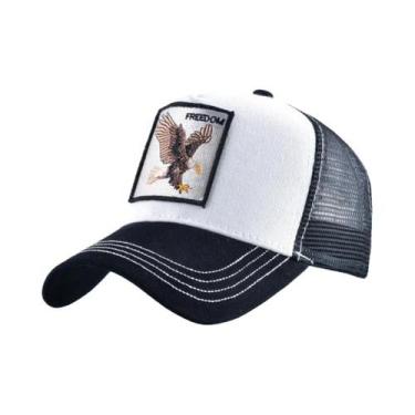 Imagem de Boné Trucker Unissex Ajustável Com Bordado De Animais, Boné Snapback P