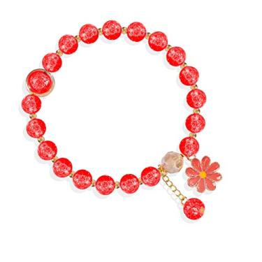 Imagem de Long tiantian Pulseira de casal que brilha no escuro combinando casal coração, lua, estrela, gato, berloque, pulseiras com contas para presentes de namorado e namorada, Cristal, outro