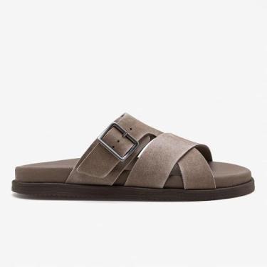 Imagem de Sandália Masculina Dock Couro Bege - Democrata, 37