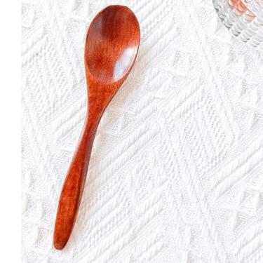Imagem de Colher de madeira pequena para geleia, mel e pastas, mini espalhador e colher para torradas e sobremesas de café da manhã, utensílio de cozinha marrom único para condimentos e servir