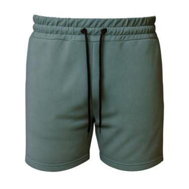 Imagem de Short Masculino Adulto Liso Algodão Com Bolsos Do P ao G3 Plus Size Go