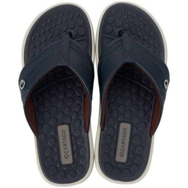 Imagem de Chinelo Cartago Veneto III - Masculino, Cinza, Azul, Bordô, 42