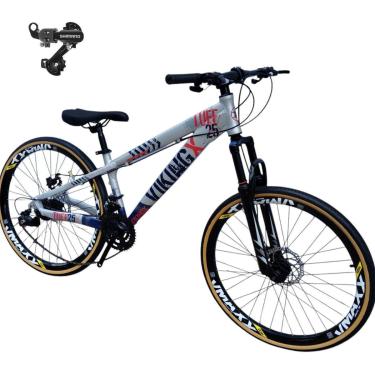 Imagem de Bicicleta 26 VikingX T25 24v Freeride Cambios SHIMANOS  Indexado Pneu Slick Fino Fx Amarela1.50-Unissex