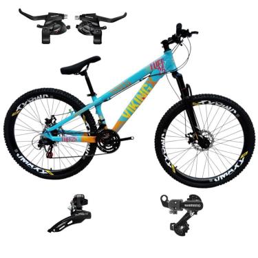Imagem de Bicicleta 26 VikingX T25 24v Cambios e Trocadores Shimano Pneu 26 Cravudo-Unissex