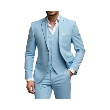 Imagem de Conjunto De Terno Slim Fit Preto Para Homens, Elegante Para Casamentos