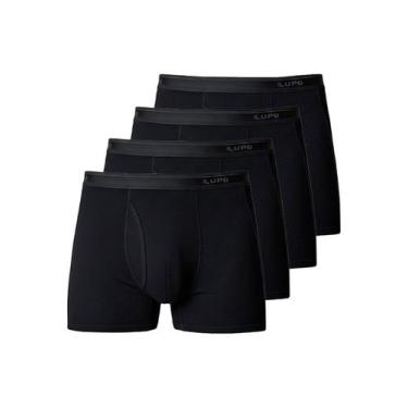 Imagem de Kit com 4 Cuecas Boxer Lupo com Abertura 660-003, Preto, GG