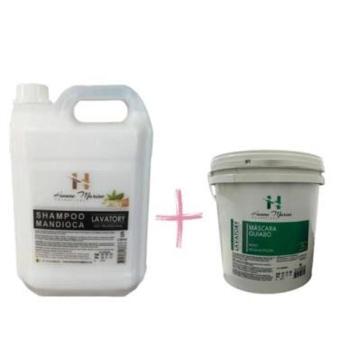 Imagem de Shampoo Galão Mandioca 5lts + Máscara Quiabo 3,6kg Homme Marine