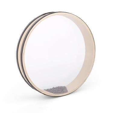 Imagem de Tambor Oceano, Tambor Mar Instrumento Cura Sonora para Meditação Yoga Banho de Som com Casca Madeira Dura & Contas Onda para Relaxamento Educação Musical Escola (25,5cm)