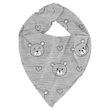 Imagem de Babador Bandana em Malha para Bebê 22 cm x 28 cm Bublim