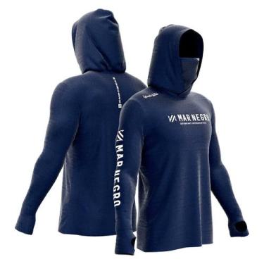 Imagem de Camisa Mar Negro X-Protect 360 Eduardo Monteiro Buff e Capuz Azul Mari