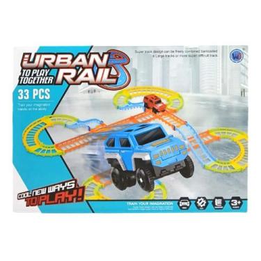 Imagem de Pista Trilhos Com Carrinho 33 Peças Domni