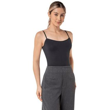Imagem de Blusa Básica Sem Costura Feminino Loba Lupo, G, Preto
