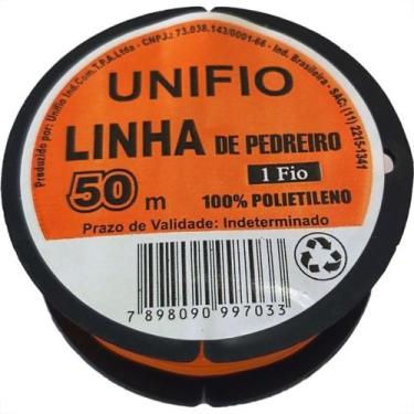 Imagem de Linha Pedreiro 1 Fio 50M Laranja - Kit C/12 - UNIFIO