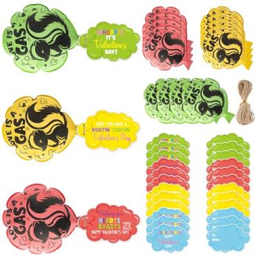 Imagem de CPicdn 12 Pack Valentine's Day Whoopee Cushions Card Set, Funny Skunk Whoopee Cushion with Card, Valentine's Day Fart Prank Kit Toys Party Favors, Novelty Trick Joke Gift for Kids Adults Office Home