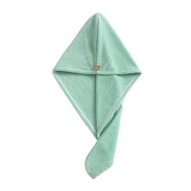 Imagem de 1 touca de cabelo de secagem rápida para mulheres touca de banho de lã coral absorvente com toalha espessa para secar e envolver o cabelo (roxa)