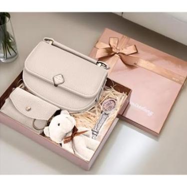 Imagem de Kit Bolsa Feminina Relogio Chaveiro Lindos Presente 4 Itens-Feminino
