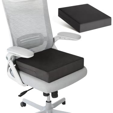 Imagem de Tromlycs Almofadas reclináveis de cadeira para idosos, almofadas extra grandes, espuma viscoelástica em gel, 45 x 45 x 10 cm, cinza escuro