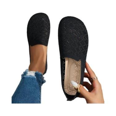 Imagem de Sapatos Femininos Confortáveis E Respiráveis, De Malha Vazada, Com Pon