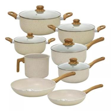 Imagem de Jogo De Panelas 8 Peças Rev. Cerâmico Sahara Casambiente