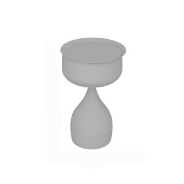 Imagem de Mesa de centro com design redondo, mesa lateral móvel criativa e simples adequada para sala de estar, quarto, loja de chá com leite, cafeteria, pequena mesa redonda, mesa de canto simples e criativa