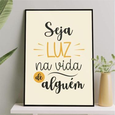 Imagem de Quadro Seja Luz Na Vida De Alguém 24X18Cm - Com Vidro